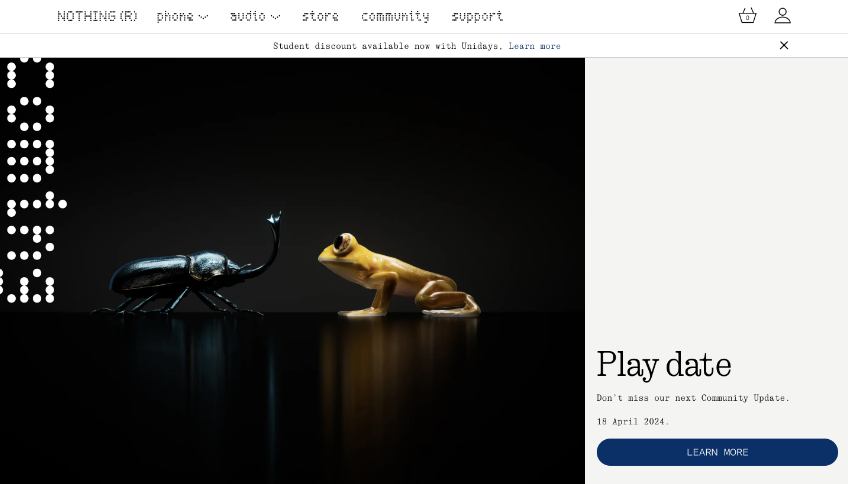Screenshot image of Nothing sticky bar example